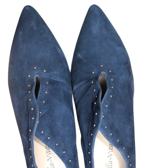 Bella Vita Shoes Dara Dress Shooties Kidsuede Leather Navy Size 11 WW NIB - Picture 2 of 10